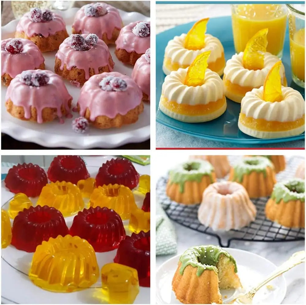 24 Pcs Reusable Silicone Baking Cups Food Grade Non-Stick Muffin Liners Silicone Donut Mold Multi Flower Shapes Reusable Muffin Liners Beauty & Personal Care