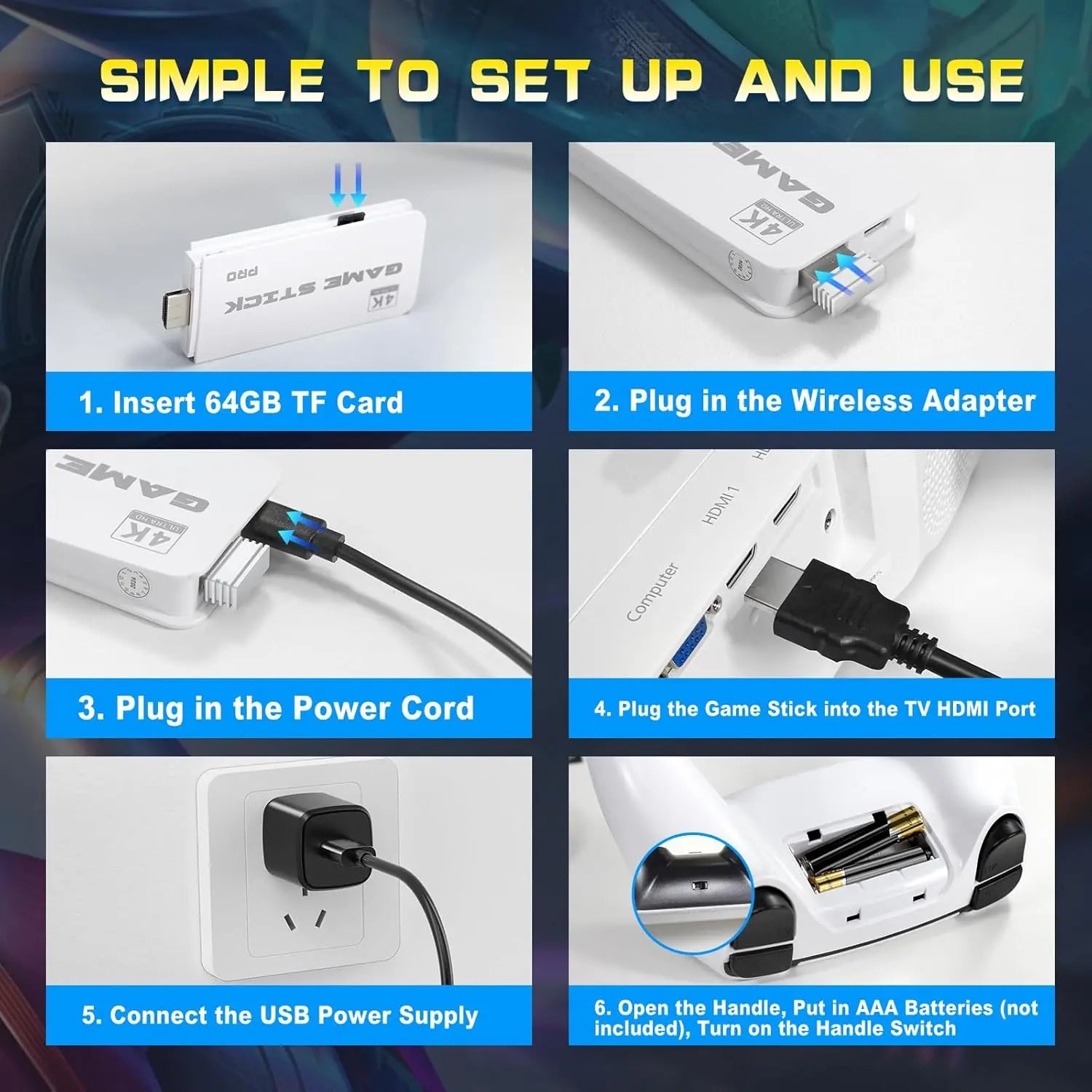 Experience Gaming Like Never Before with the 2026 New Video Gamepad Console - Over 20,000 Classic Games, Wireless Joystick, and Stunning 4K HDMI Output!