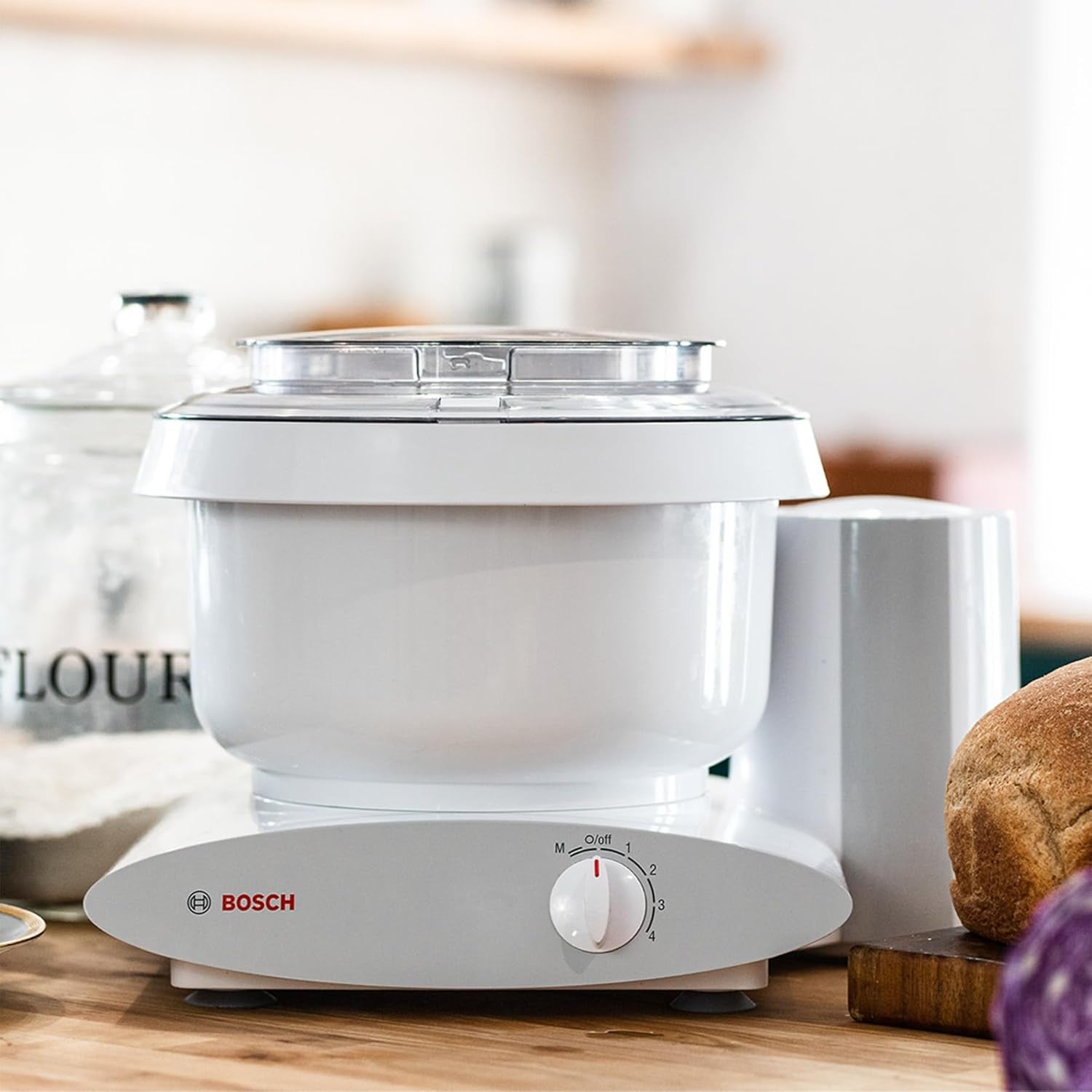 Bosch Universal plus Stand Mixer 500 Watt, 6.5 Quarts with Wire Whips, Dough Hook &  Dough Hook Extender Bundle