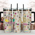 The Golden Girls Tumbler Collection - Blanche, Rose, Dorothy, Sophia & Iconic Quotes Insulated Mugs with Handles & Straws - Perfect for Fans of Shady Pines, Sitcoms & Cheesecake Lovers