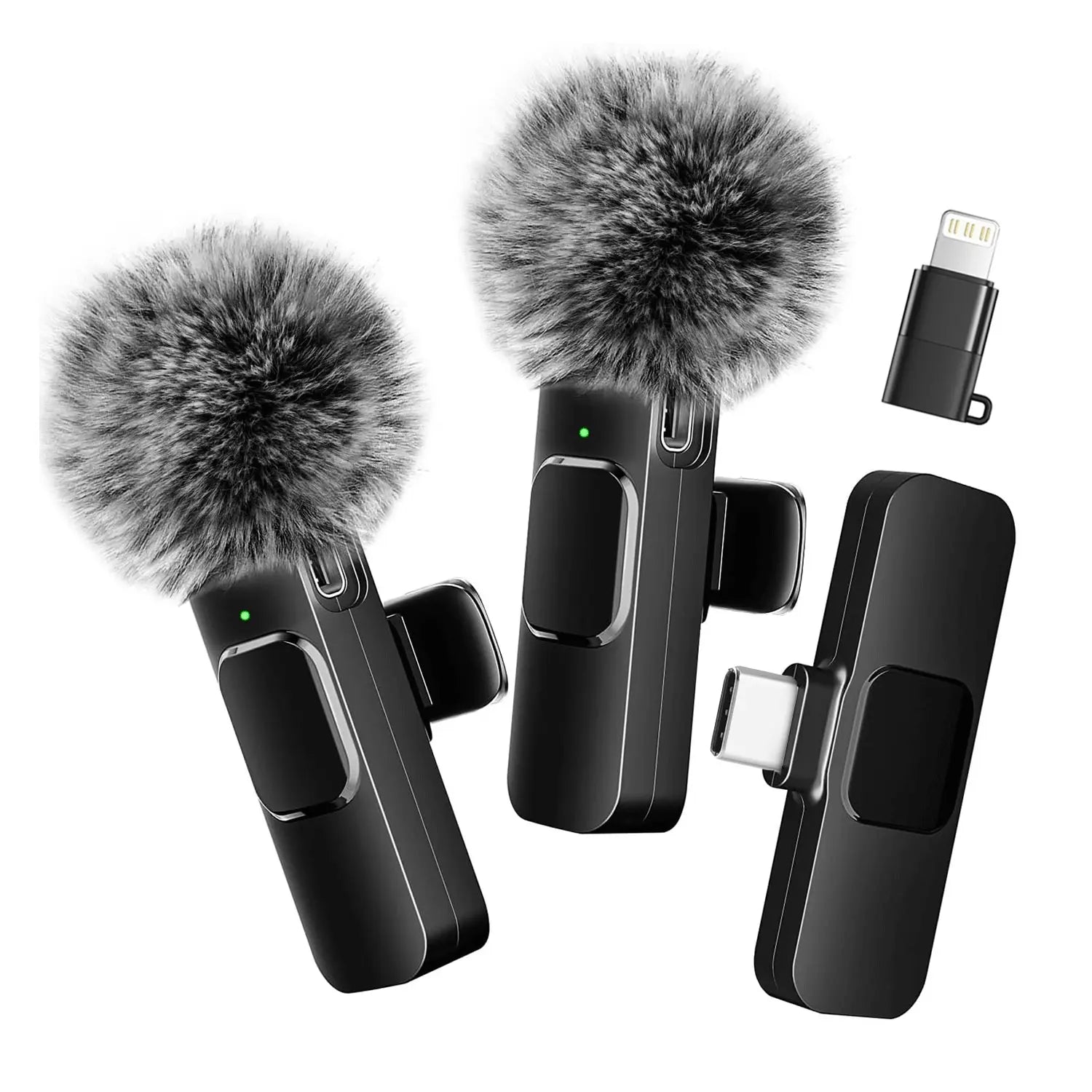 Hitozon Wireless Mini Microphone for Iphone 15/16/17, Ipad, Android, Wireless Lavalier Microphone with Noise Reduction, Portable USB C Lapel Mic for Video Recording, Vlog, Tiktok, Youtube