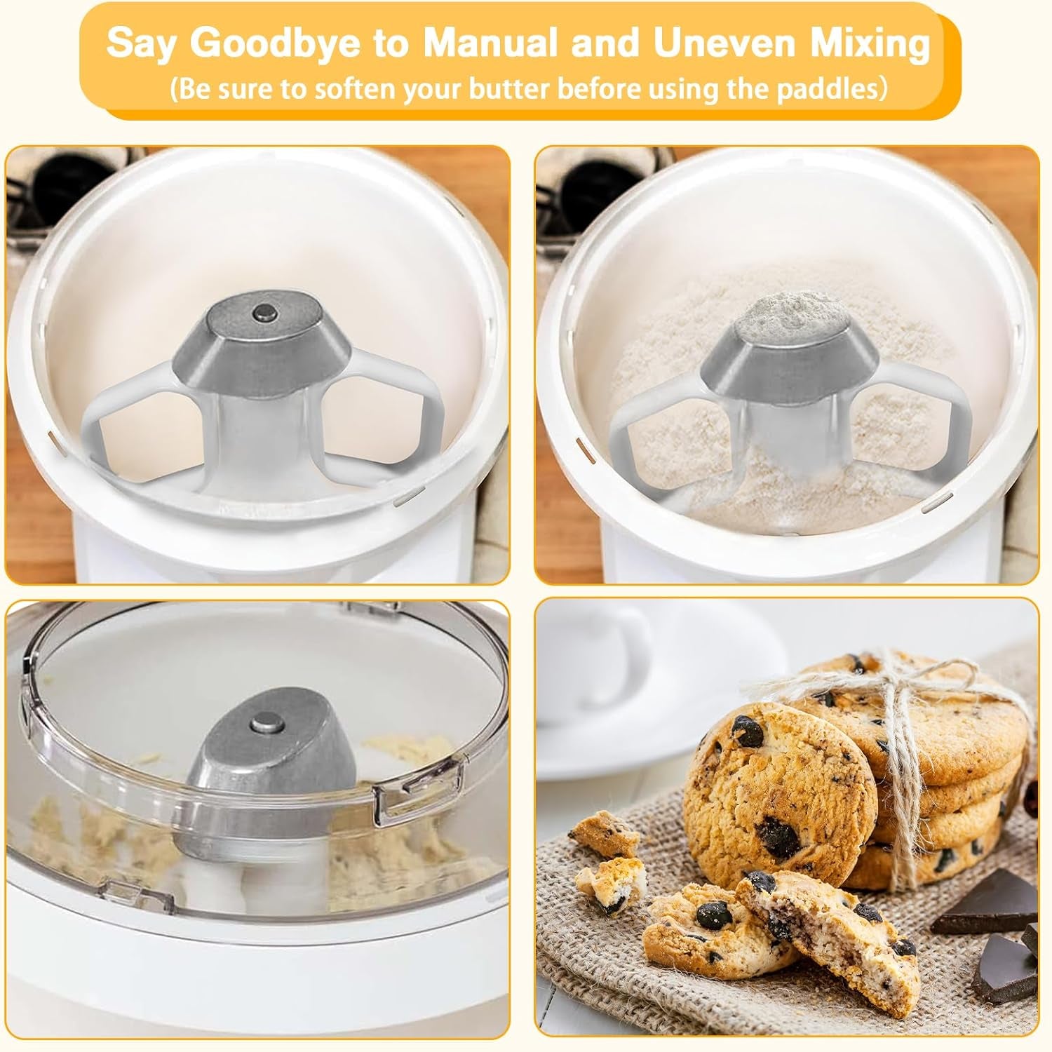 Mixer Cookie Paddles for BOSCH Universal and Universal plus Stand Mixers Attachments Cake Paddles Replacement Parts (2 Pack)