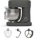 5.3Qt Stand Mixer, 12-Speed Tilt-Head Electric Kitchen Mixer with Stainless Steel Bowl, Dough Hook, Whisk & Beater, Splash Guard, Ideal for Baking Bread, Cake & Whipping, Caviar Gray