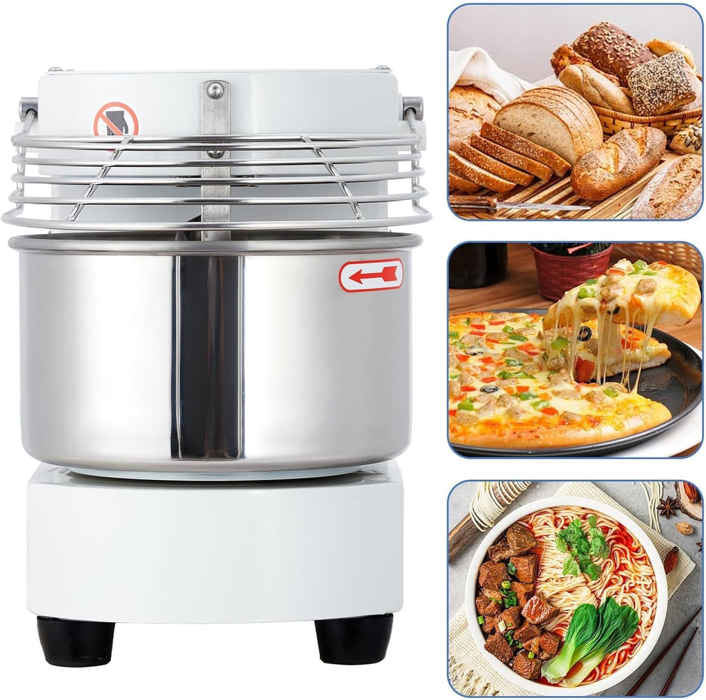 10.5 Qt Commercial Stand Mixer, 650W Touch Screen Control with Timer & Safety Shield, Dual Rotating Dough Machine, Stainless Steel Bowl for Restaurant & Bakery