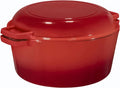 Elevate Your Cooking with the 2-In-1 Pre-Seasoned Cast Iron Dutch Oven and Skillet Lid - 5 Qt Versatile Cookware for Perfect Bread, Casseroles, and More