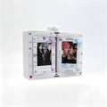 Rotating Film Frame Flip Album - 24-Item Capacity, DIY Display Holder, Card & Desktop Decor, Ideal Gift for Collectors