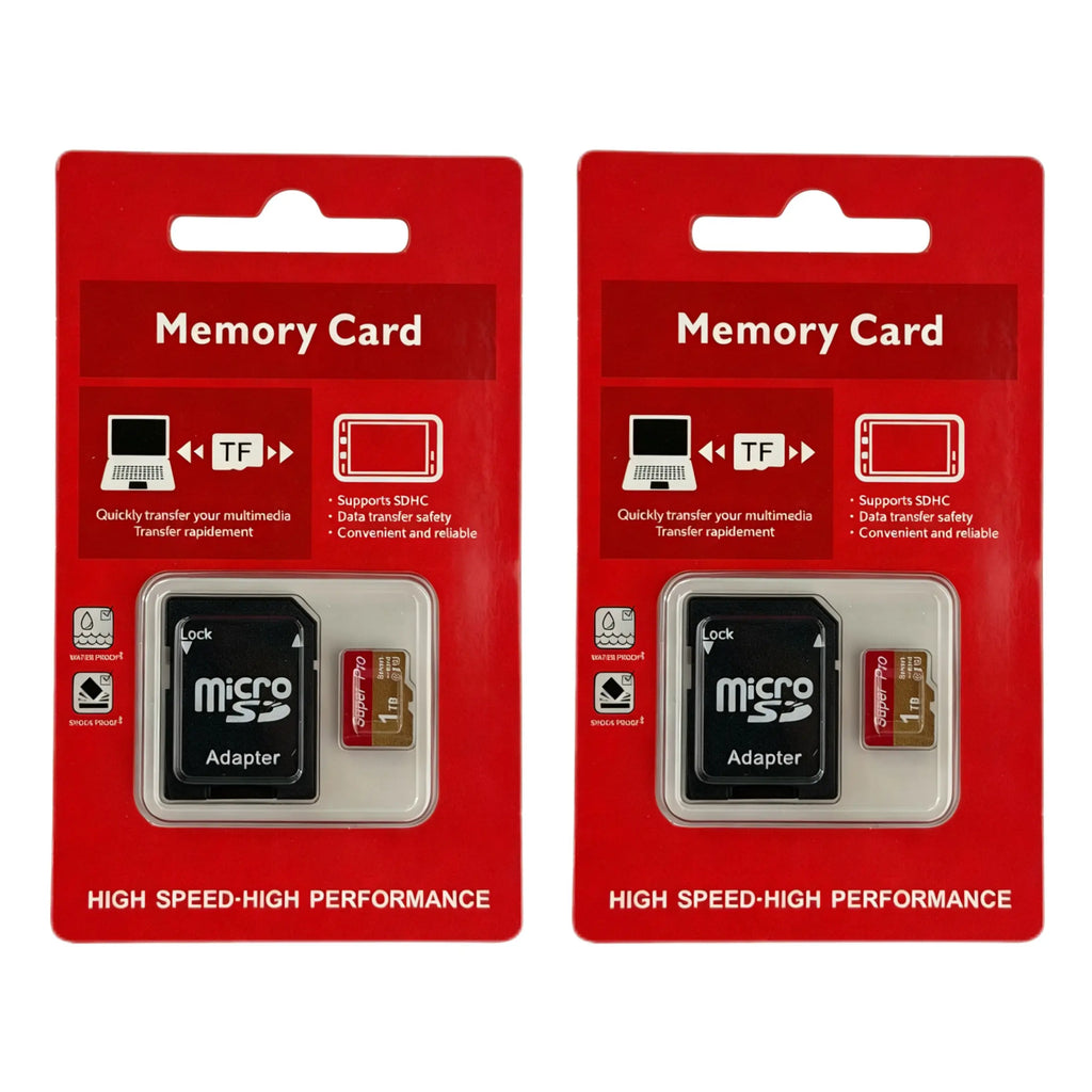 2-Pack 1TB Micro SD Card Memory Card Bundle - Universal Storage Expansion with SD Adapter for Phone Tablet Camera GPS Switch.#Summervibes #Fathersdaygift