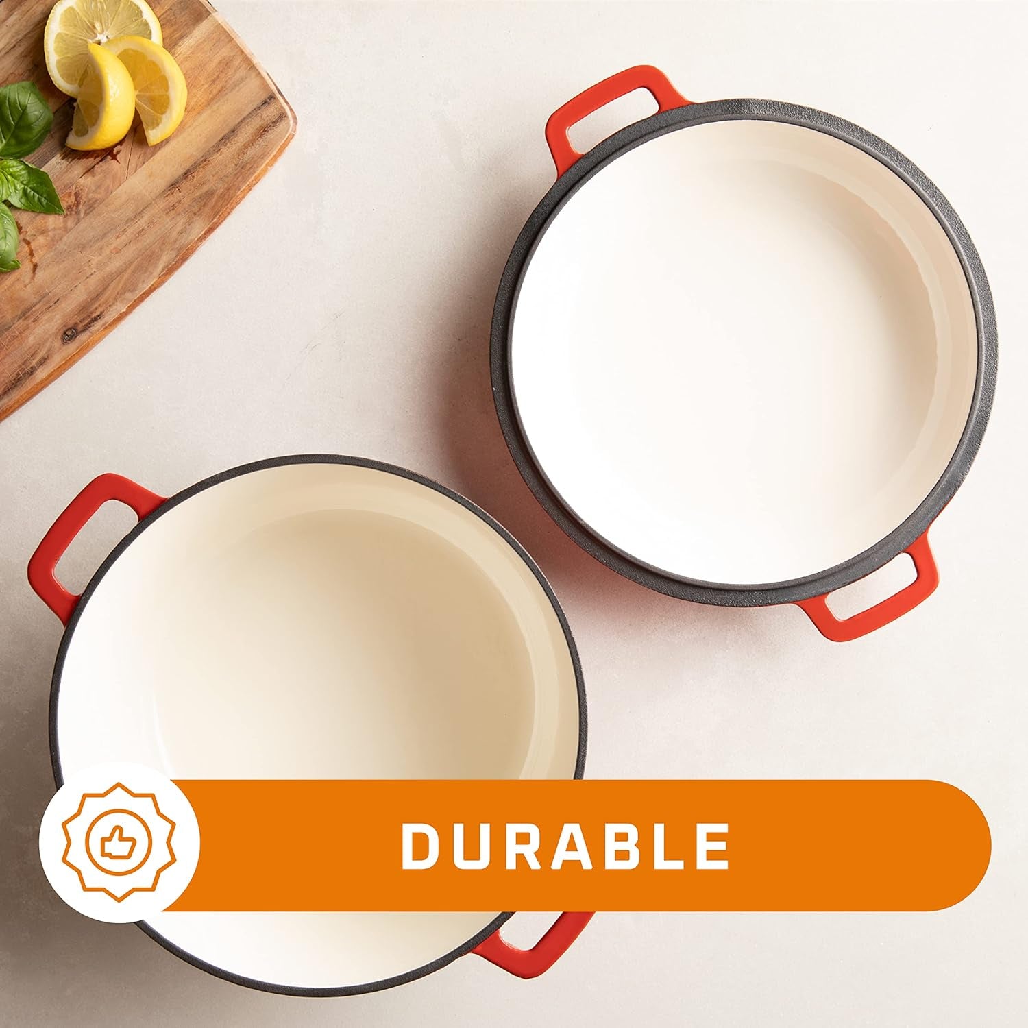 Elevate Your Cooking with the 2-In-1 Pre-Seasoned Cast Iron Dutch Oven and Skillet Lid - 5 Qt Versatile Cookware for Perfect Bread, Casseroles, and More