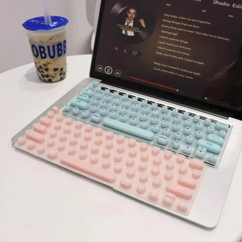 1Pc Silicone Laptop Keyboard Film Long Nails Convenient Typing Artifact Protects Manicure Available Press on Nails Key Caps