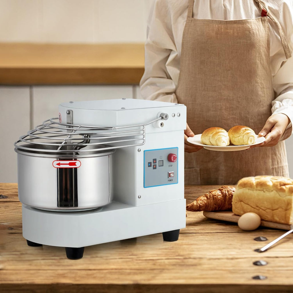 10.5 Qt Commercial Stand Mixer, 650W Touch Screen Control with Timer & Safety Shield, Dual Rotating Dough Machine, Stainless Steel Bowl for Restaurant & Bakery